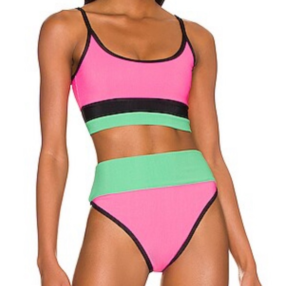 Beach Riot Bikini Watermelon Colorblock S